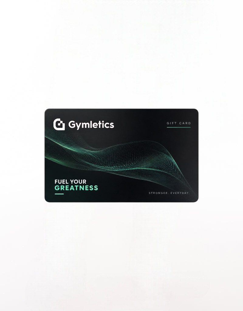 Gymletics Digital Gift Card with green wave design and Fuel Your Greatness tagline