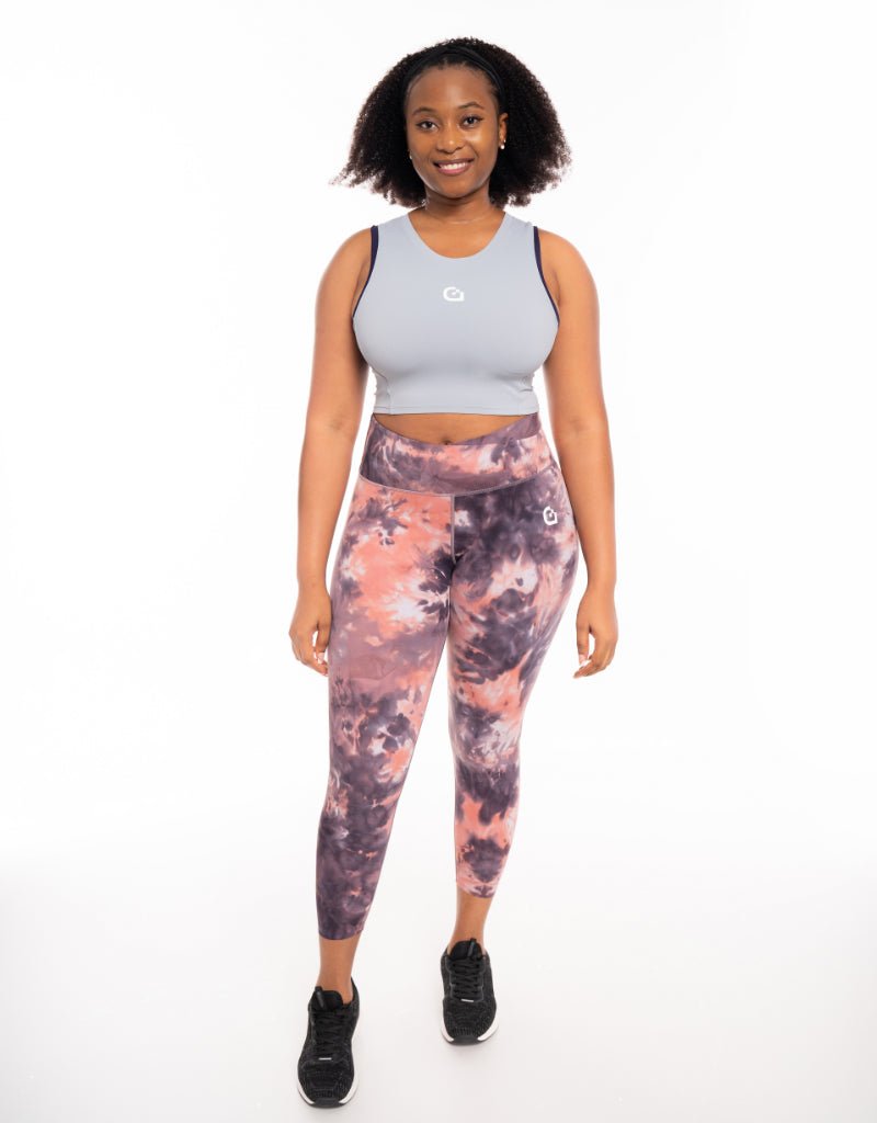 Gymletics Energy High-Rise Crop 25" Yoga Leggings - Moisture-Wicking Fabric to Keep You Dry and Comfortable During Your Workout